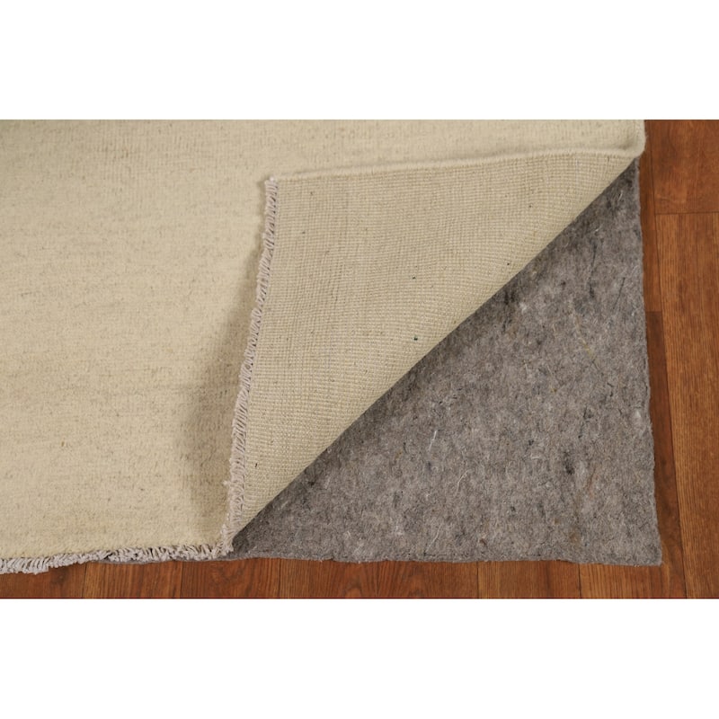 Modern Gabbeh Oriental Foyer Rug Hand-Knotted Wool Carpet - 3'4"x 5'0"