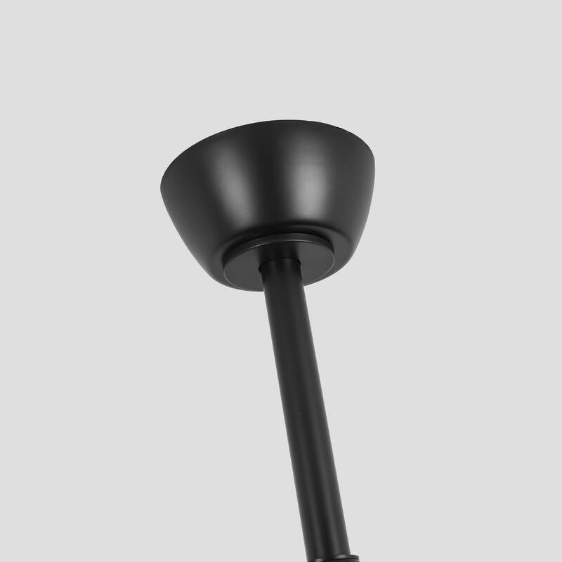 42" Modern Black Stepless Dimming LED Easy Installation 5-Blades Ceiling Fan with Light and Remote