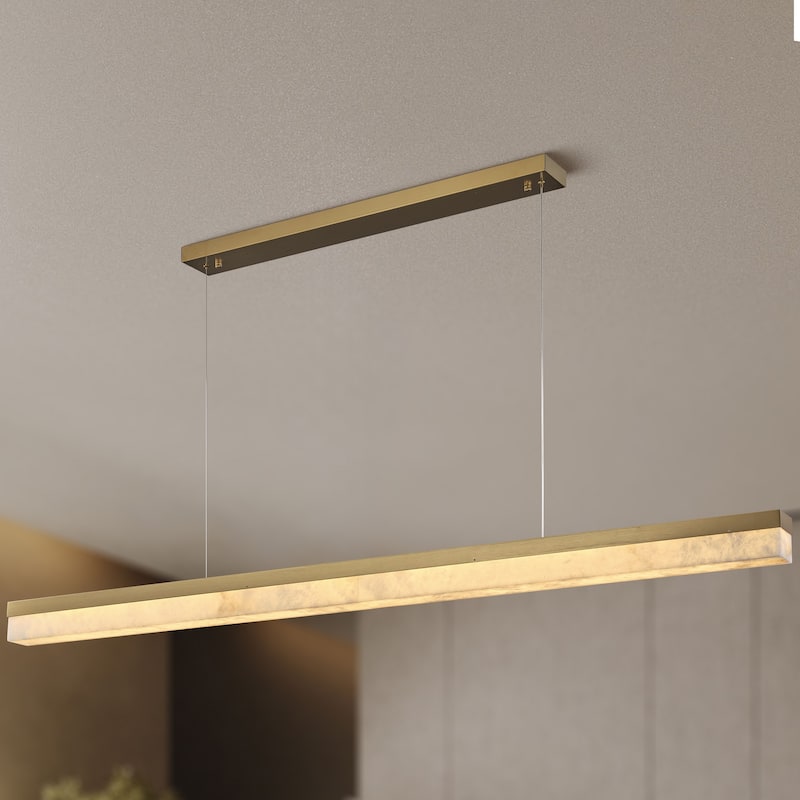 KAYLA Alabaster Pendant Light 1200 - 1800 Matte Black/Gold - 70.9in - Gold