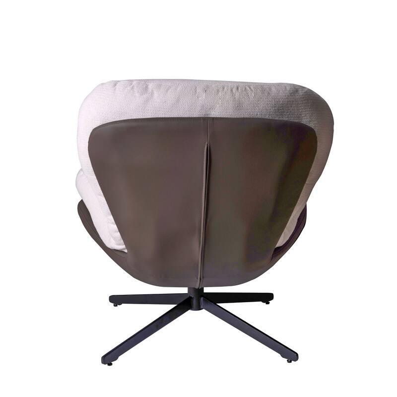 Modern Chenille 360° Swivel Office Chair with Metal Base Frame