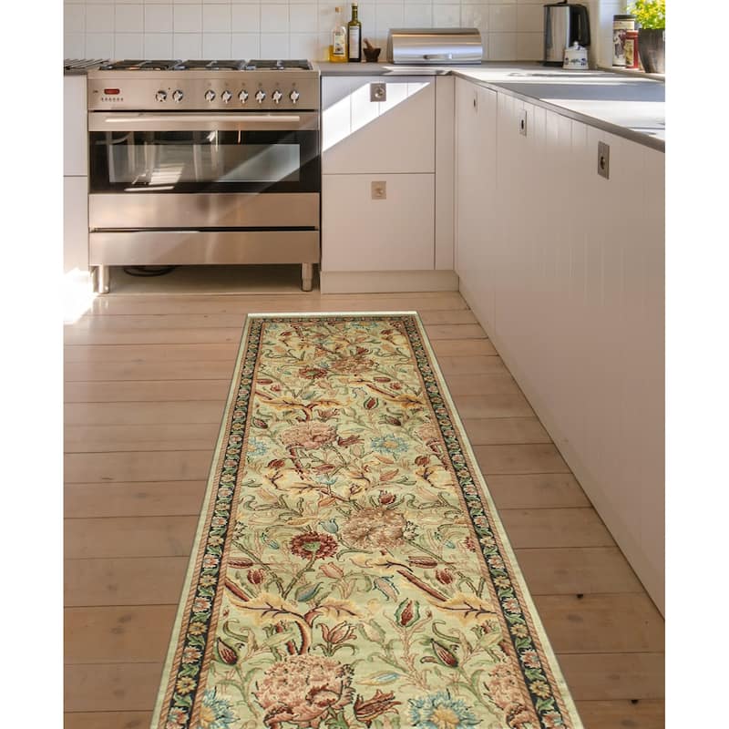 Pak-Persian Naveed Beige/Black Runner - 2'5" x 8'1"