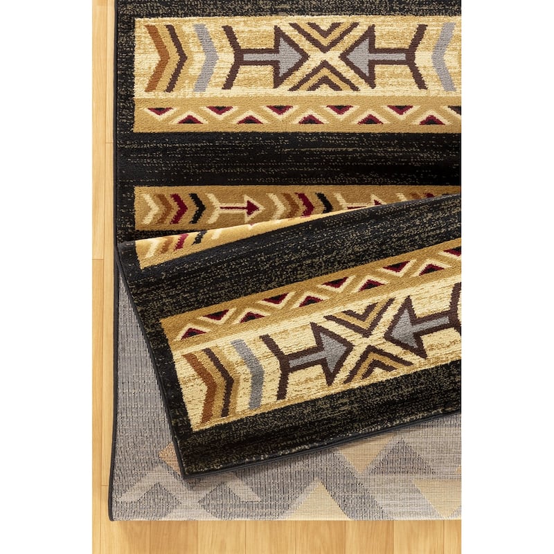 Tribes GC_YLS4004 Black Southwest Area Rug