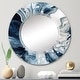 preview thumbnail 6 of 12, Designart "Blue Grey Ethereal Elixir I" Abstract Modern Wall Mirror 24in.x24in.