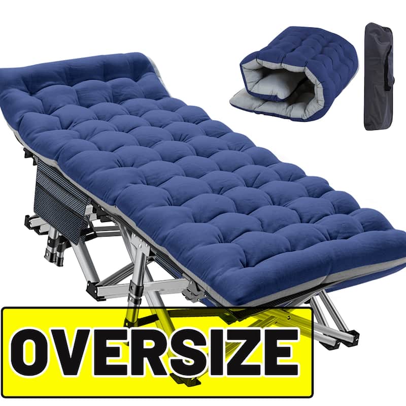 DoCred Oversized Folding Camping Bed, Portable Sleeping Bed Cot - 75"x28"x14"