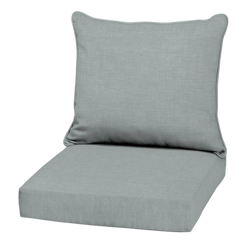 ARDEN Outdoor Deep Seat Cushion Set, 22 in x 24 in - Stone Grey Leala