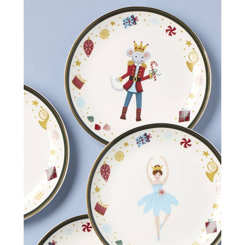 Lenox Nutcracker Ballet Tidbit Plates, Set of 4, Assorted
