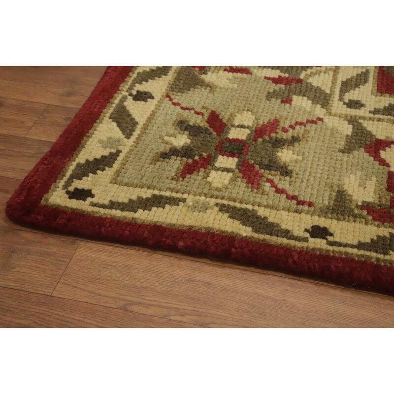 Red Floral Indian Area Rug 6x10 - 9' 10'' X 6' 5''