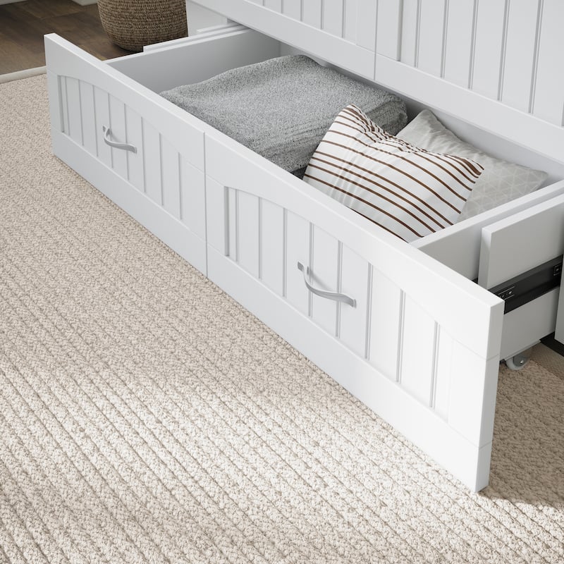 Nantucket Murphy Bed Chest with Mattress and Built-in Charging Station
