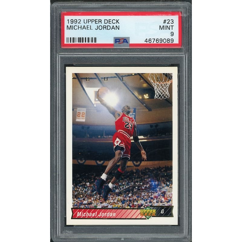 Michael Jordan 1992 Upper Deck Basketball Card #23 Graded PSA 9 MINT - 8'6" x 11'6"