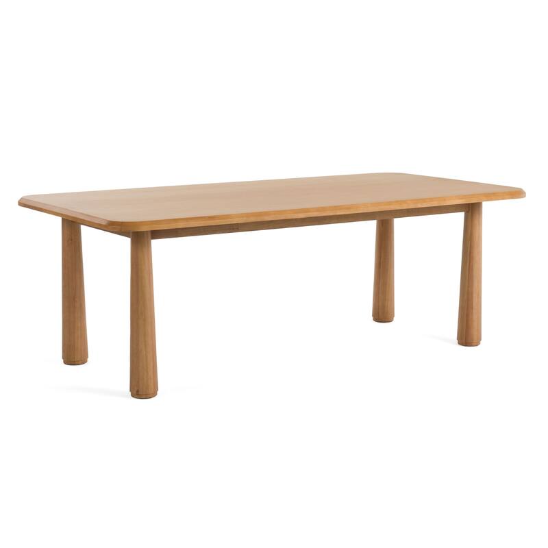 Modrest Rhea Modern 87" Natural Acacia Rectangular Dining Table - Beige