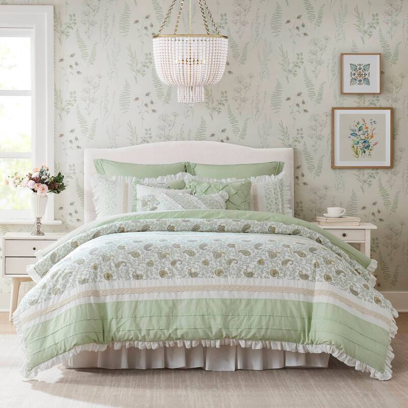 Madison Park Vanessa 9 Piece Cotton Percale Comforter Set