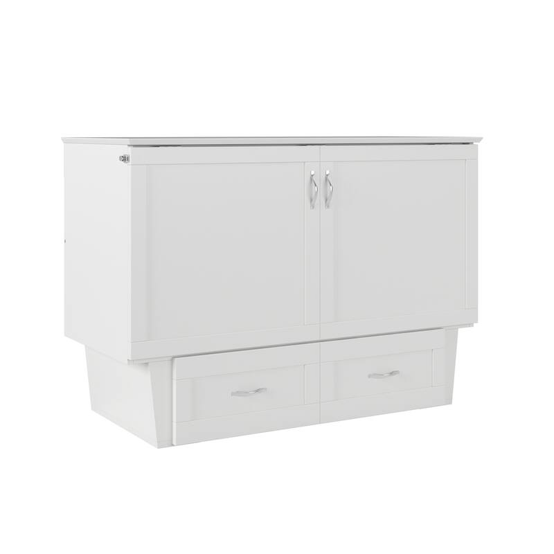 Monroe Full Murphy Bed Chest with 6" Memory Foam Mattress