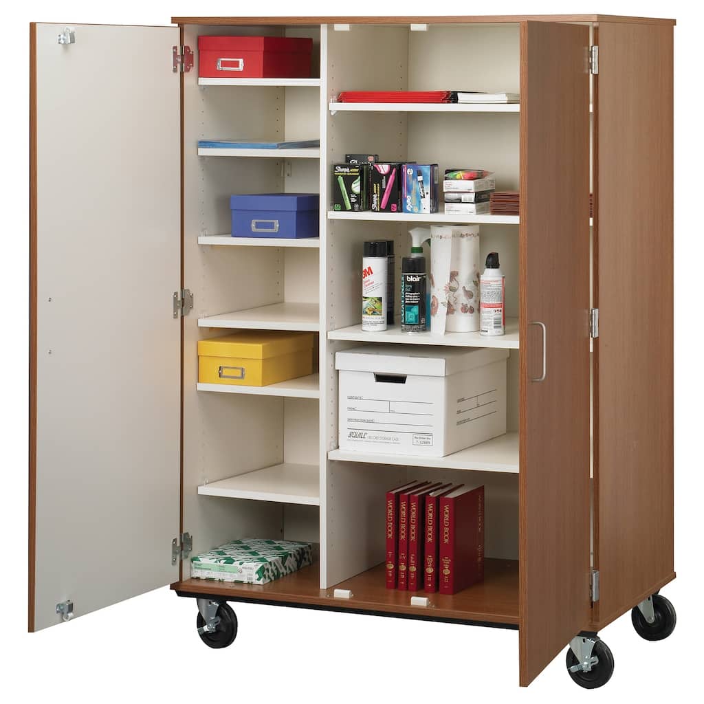 Tall Storage Cabinet with Lock - 67" Mobile Shelving Unit for Home Office