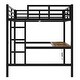preview thumbnail 5 of 10, Space-Saving Metal Full Loft Bed with Desk,Power Outlet and LED Lighted
