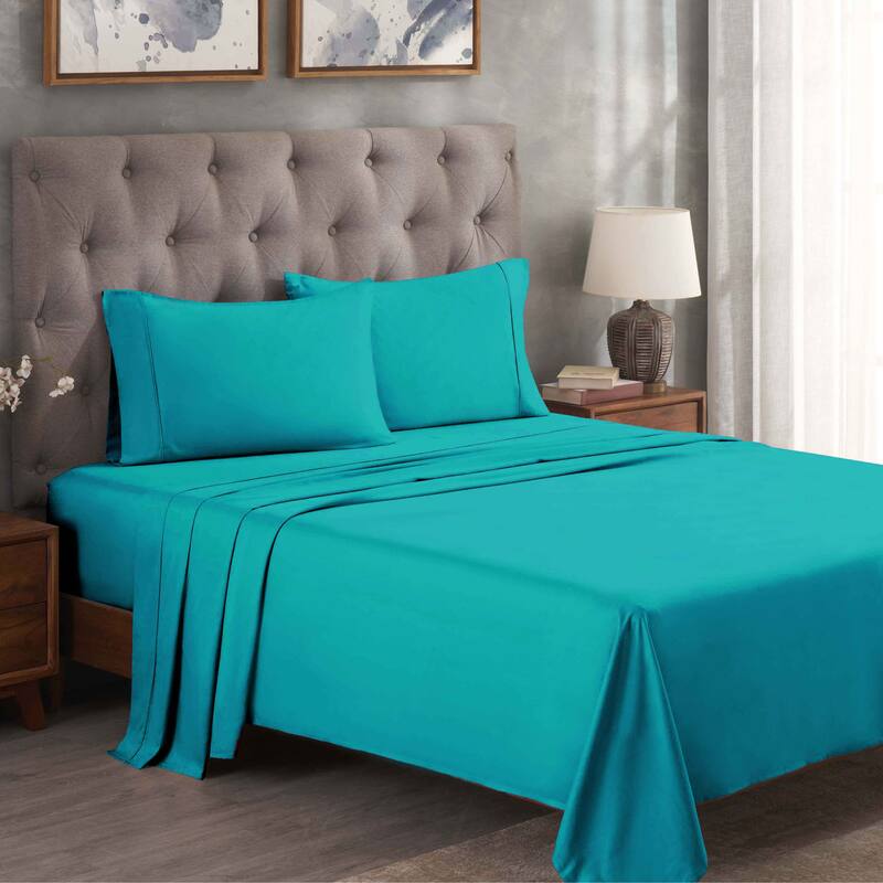 Superior Egyptian Cotton 300 Thread Count Solid Bed Sheet Set