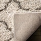 preview thumbnail 2 of 0, SAFAVIEH Hudson Shag Vitchka Glam Trellis 2-inch Area Rug - Ivory/Grey - 4' x 6'