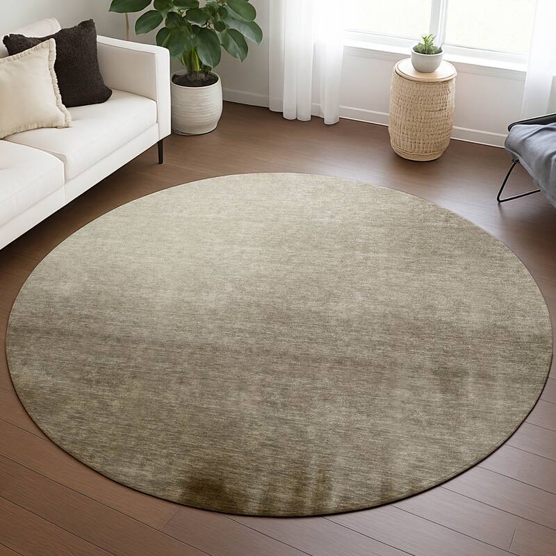 Machine Washable Indoor/ Outdoor Modern Dawn Chantille Rug
