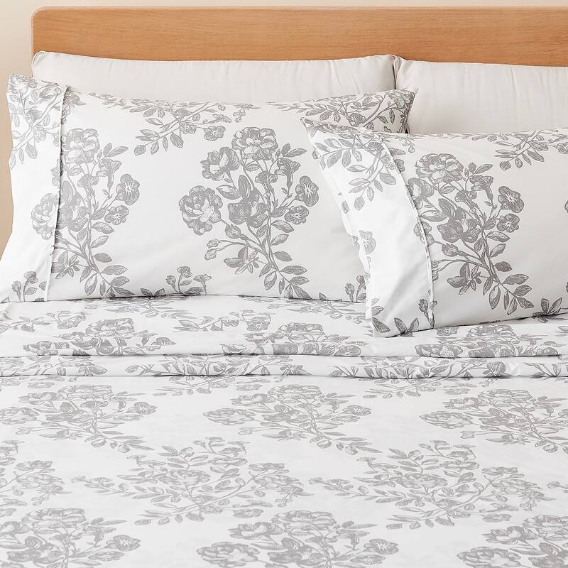 Linery & Co. Ultra-Soft Brushed Holiday-Printed Microfiber Sheet Set