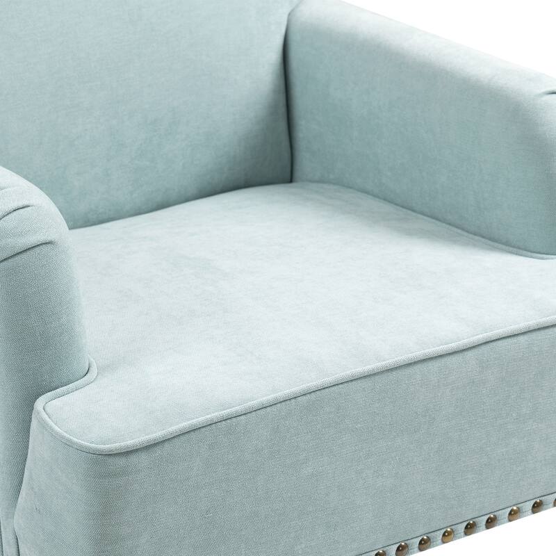 Comfortable Upholstered Armchair with Sturdy Wooden Frame