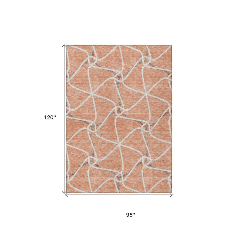 HomeRoots Geometric Contemporary Rectangle Outdoor Rug