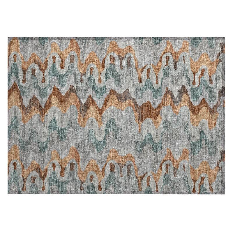 Machine Washable Indoor/ Outdoor Modern Mason Chantille Rug