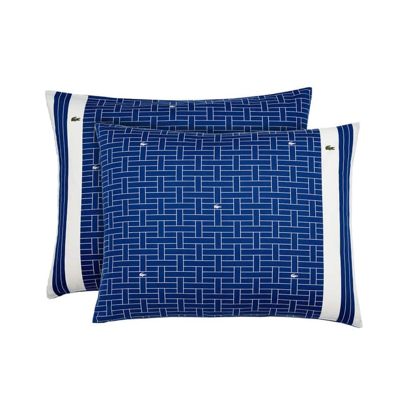 Lacoste Heritage Geo Percale Cotton 3-Piece Comforter Set