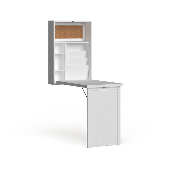 Murphy Winter Antique White Fold-out Convertible Desk. Opens flyout.