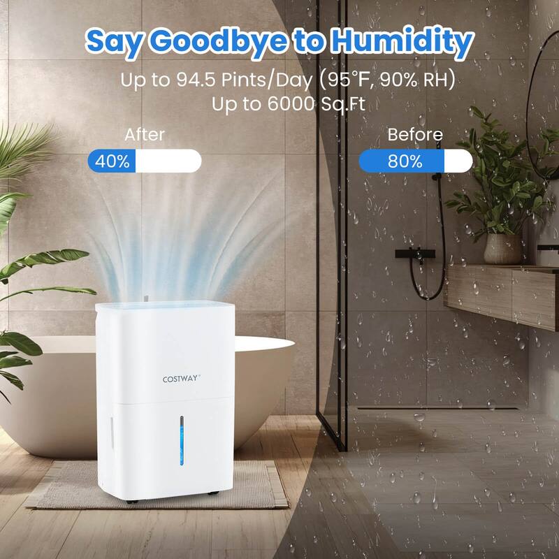 Costway 94.5 Pints Dehumidifier for Home with 24H Timer LED Display - See Details
