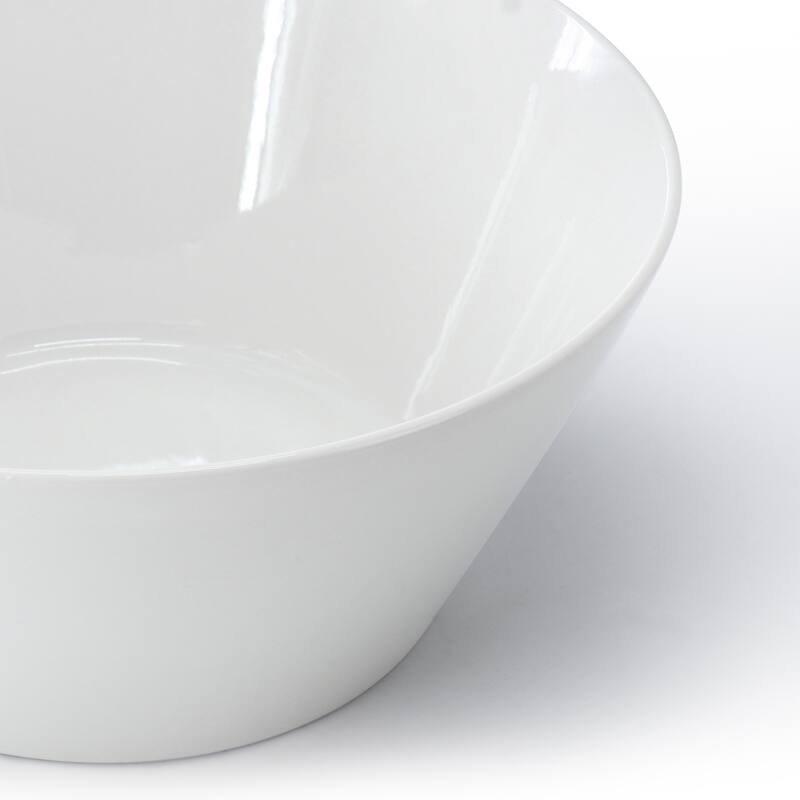 Gibson Home Great Essentials 9.4 Inch Round Fine Ceramic Meal Bowl in White