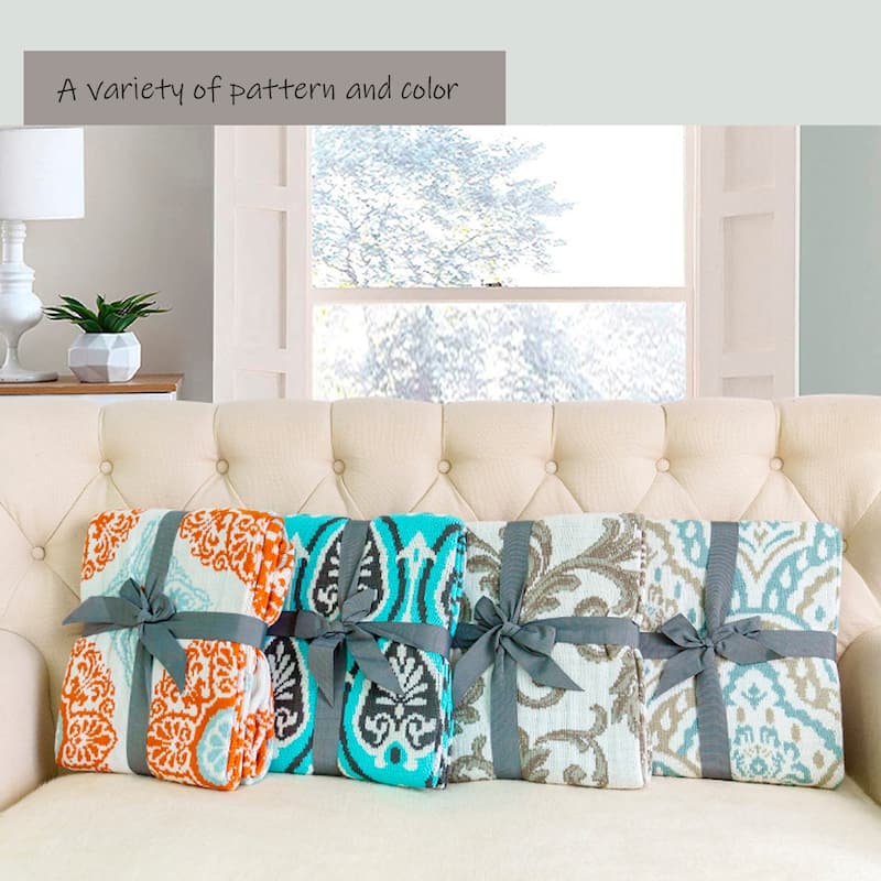 Woven Throw and Pillow Shell Combo