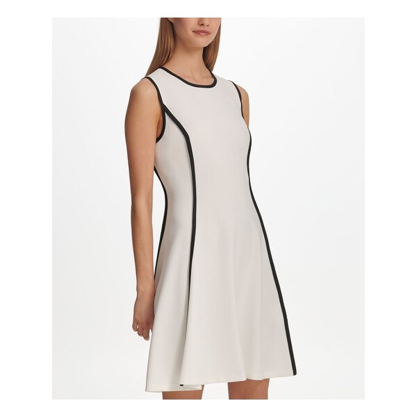white dkny dress