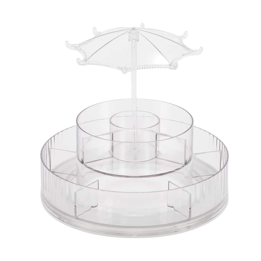 Rotating Makeup Organizer 360° Rotatable Cosmetic Display Case for Lotions Clear
