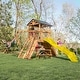 preview thumbnail 26 of 36, Backyard Discovery Endeavor II Cedar Wood Swing Set, Slide, Play Deck Yellow