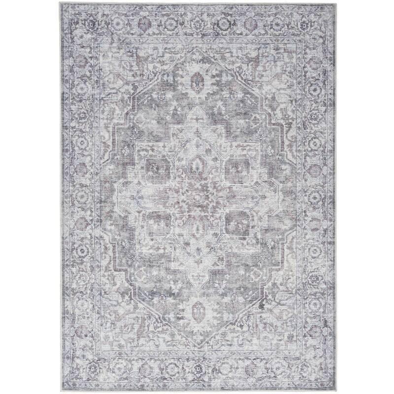 Civaz Power Loomed Distressed Floral Area Rug By HomeRoots - 72' X '48' X '0.28