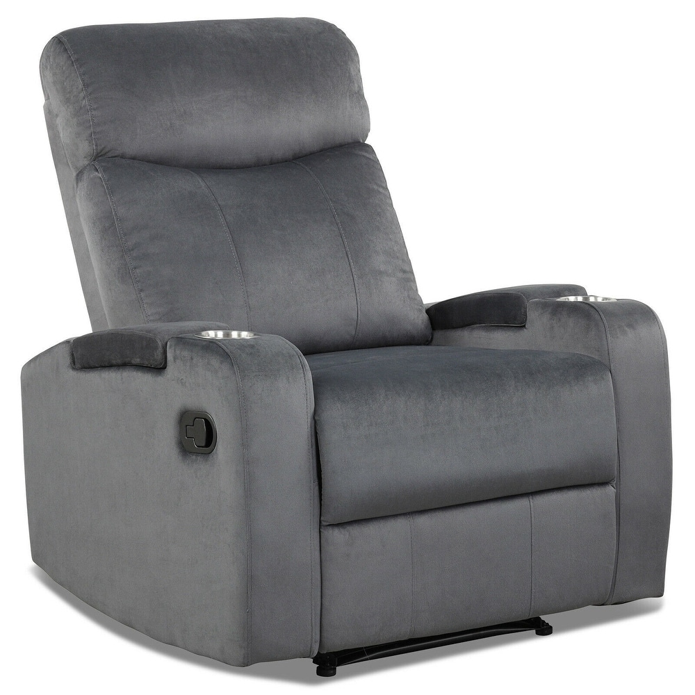 Recliner Chair Single Sofa Lounger with Arm Storage and Cup Holder for Living Room