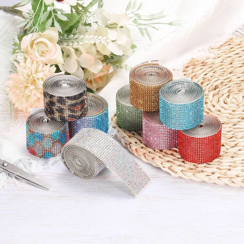 1 Yard 32mm Self Adhesive Crystal Ribbon - 1 Yard x 1.26 Inch