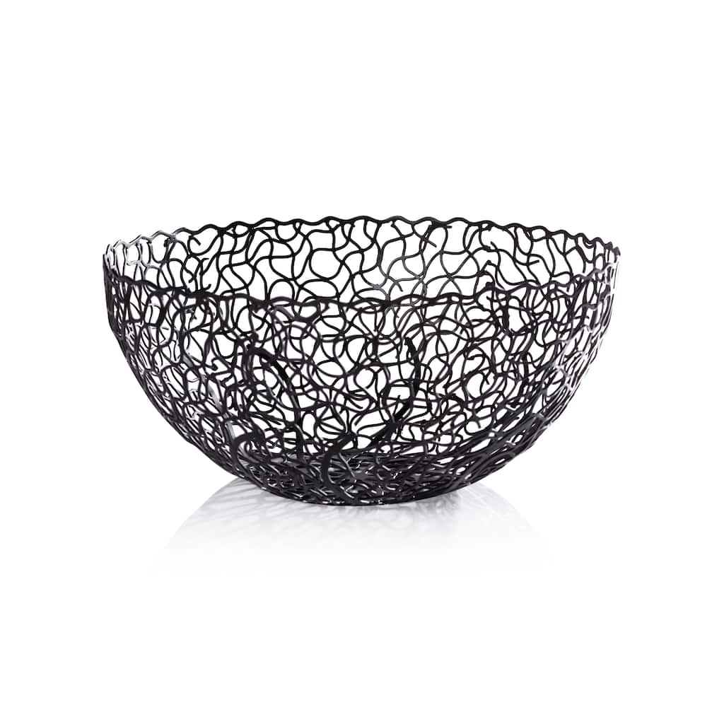 Seaflower Design Decorative Wrought Iron Bowl