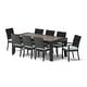 preview thumbnail 28 of 60, Deco 9 Piece Aluminum Outdoor Patio Dining Set Spa Blue