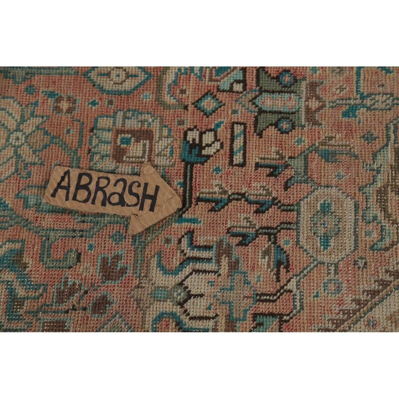 Pink Vintage Tabriz Persian Area Rug Handmade Wool Carpet - 6'4" x 9'7"