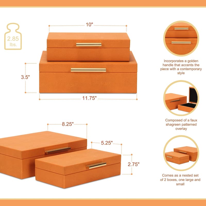 Lusan Black Vinyl Decorative Box Set