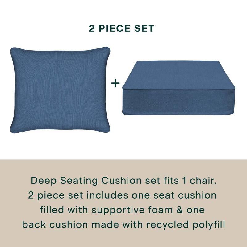 Outdoor Deep Seating Lounge Chair Cushion