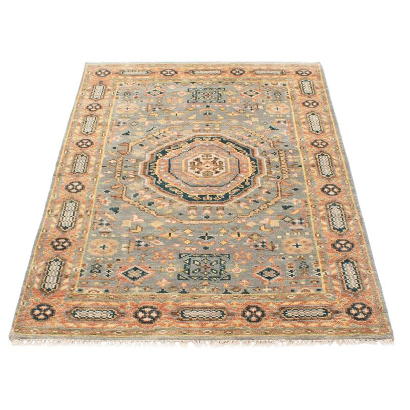 ECARPETGALLERY Hand-knotted Jules Serapi Grey Wool Rug - 5'1 x 7'11