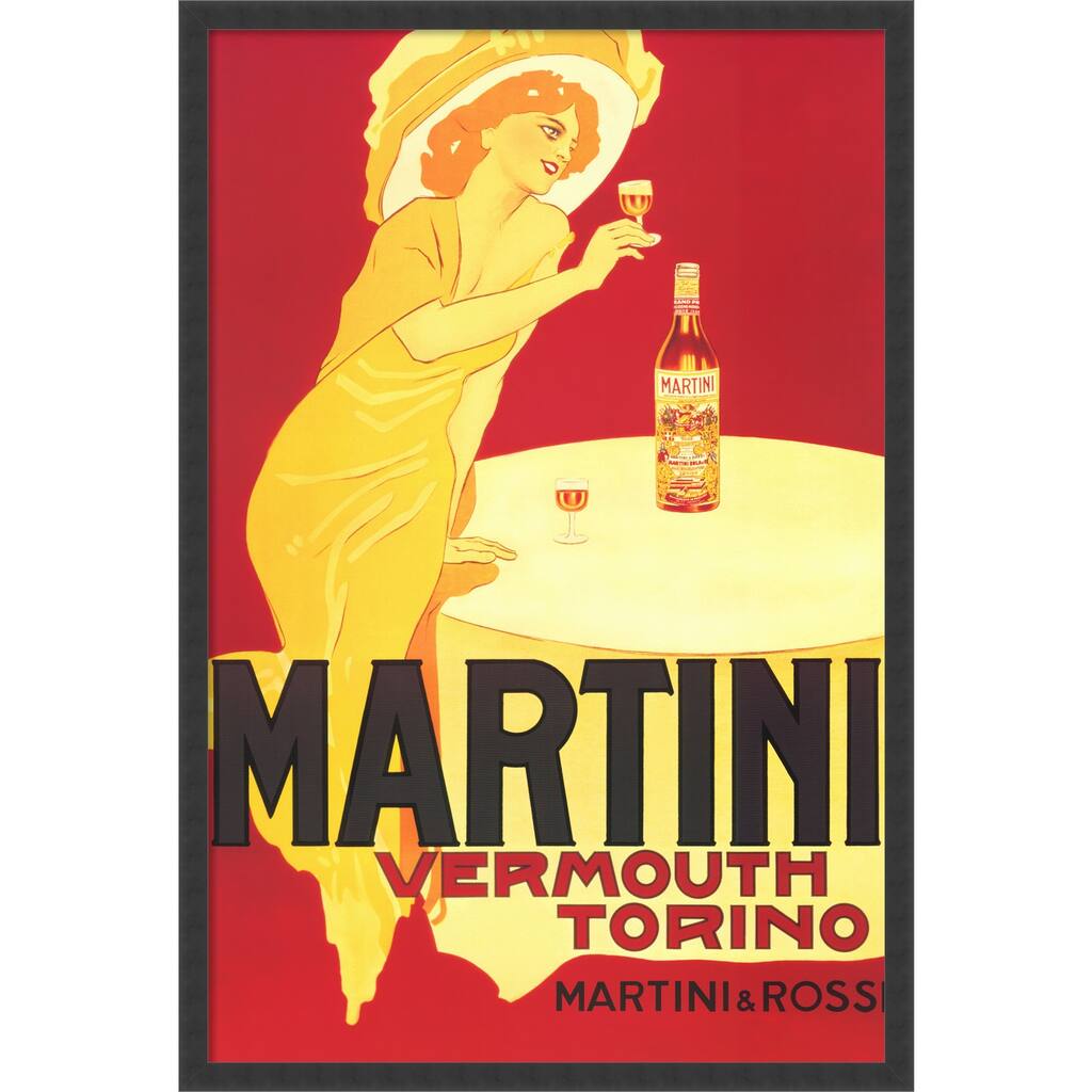 Framed Art Print Martini - Vermouth Torino 26 x 38-inch