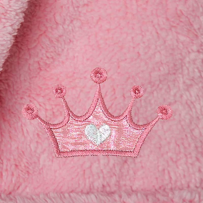 Sweet Kids 100% Polyester SUPER PLUSH Double Brushed Hooded Bathrobe - CROWN