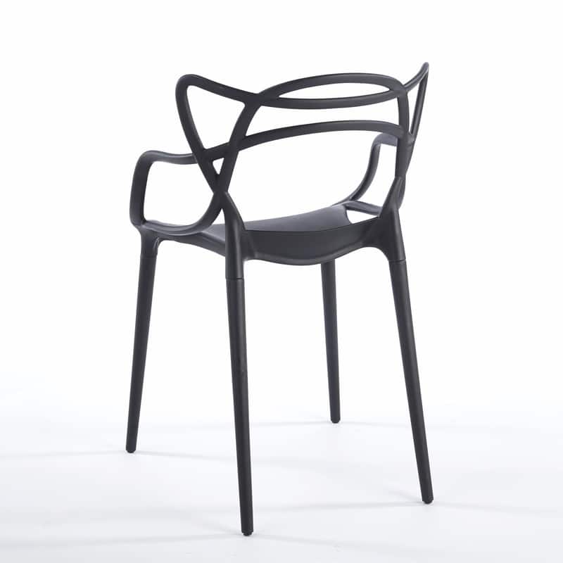 Modern Accent Chair with Clear Shell and Metal Legs, Versatile Dining or Desk Chair