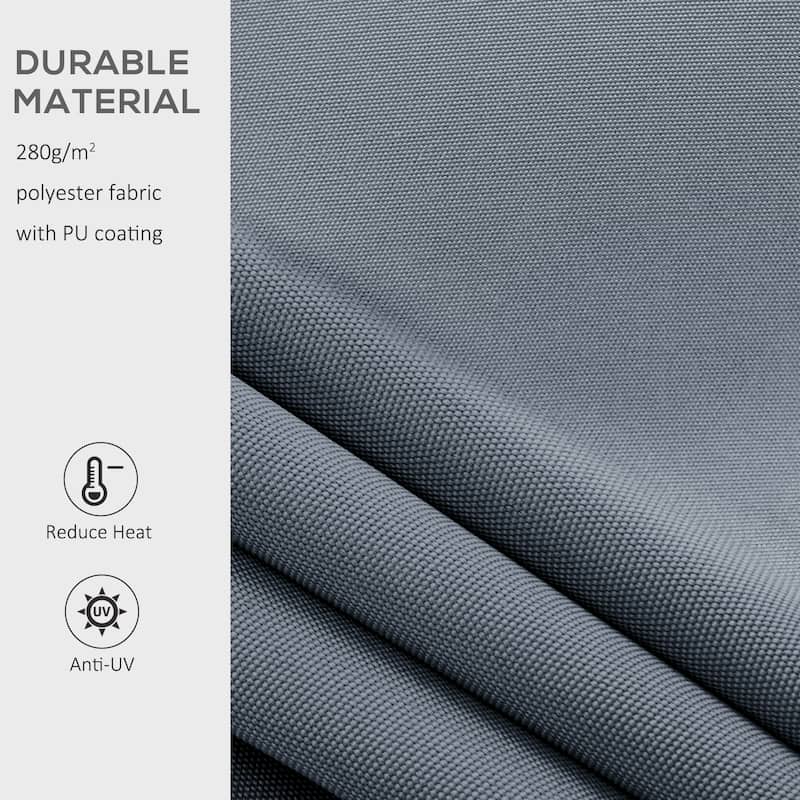 Outsunny 10' x 8' Manual Retractable Awning Sun Shade Shelter for Patio Deck Yard with UV Protection and Easy Crank Opening