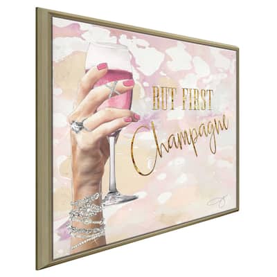 "But First" by Jodi Print on Floating Canvas