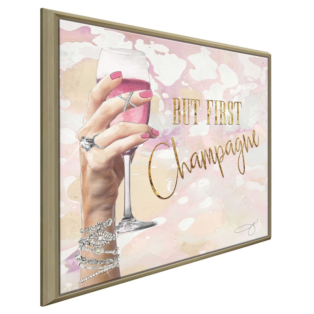 "But First" by Jodi Print on Floating Canvas