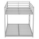 preview thumbnail 36 of 56, Full over Full Metal Low Bunk Bed with Ladder
