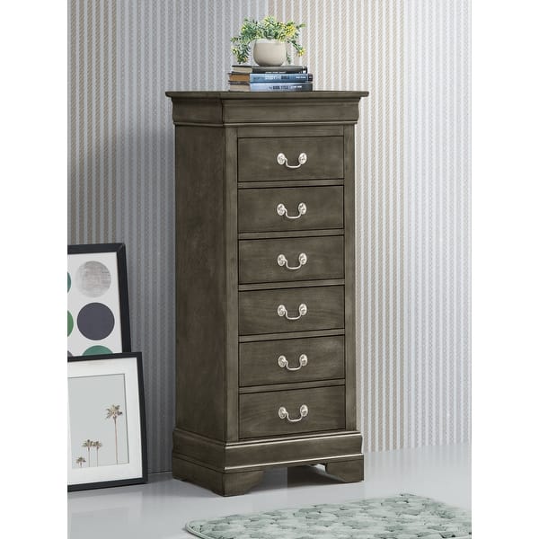 slide 2 of 57, Louis Phillipe Wood 7-drawer Lingerie Chest Grey